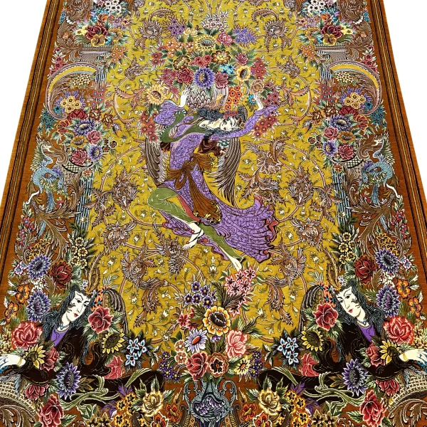 ذرع و نیم نقشه رقص سماء تمام ابریشم قم