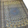 فرش نقشه گنبد اشکی تمام ابریشم اصل قم