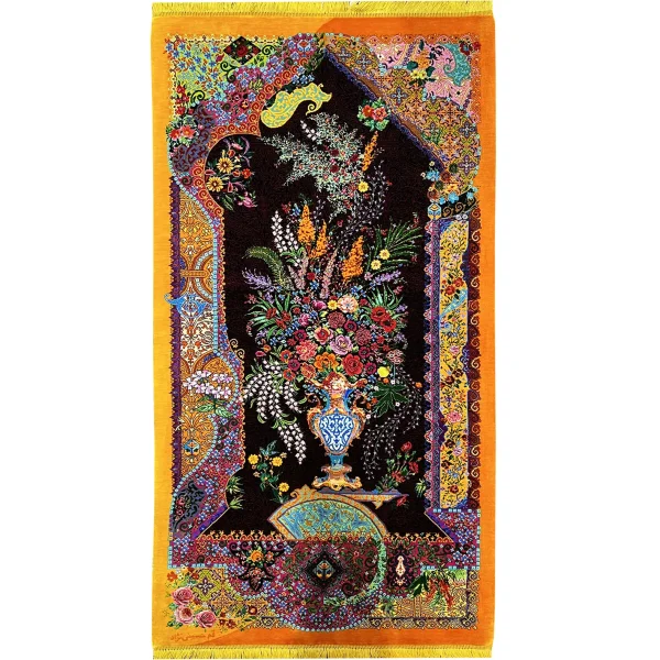 Vase-design-silk-carpet-code-3077