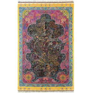 ذرع‌وچارک نقشه‌ی درختی تمام ابریشم اصل قم