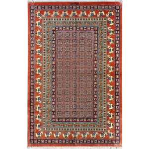 ذرع‌وچارک طرح پازیریک تمام ابریشم اصل قم